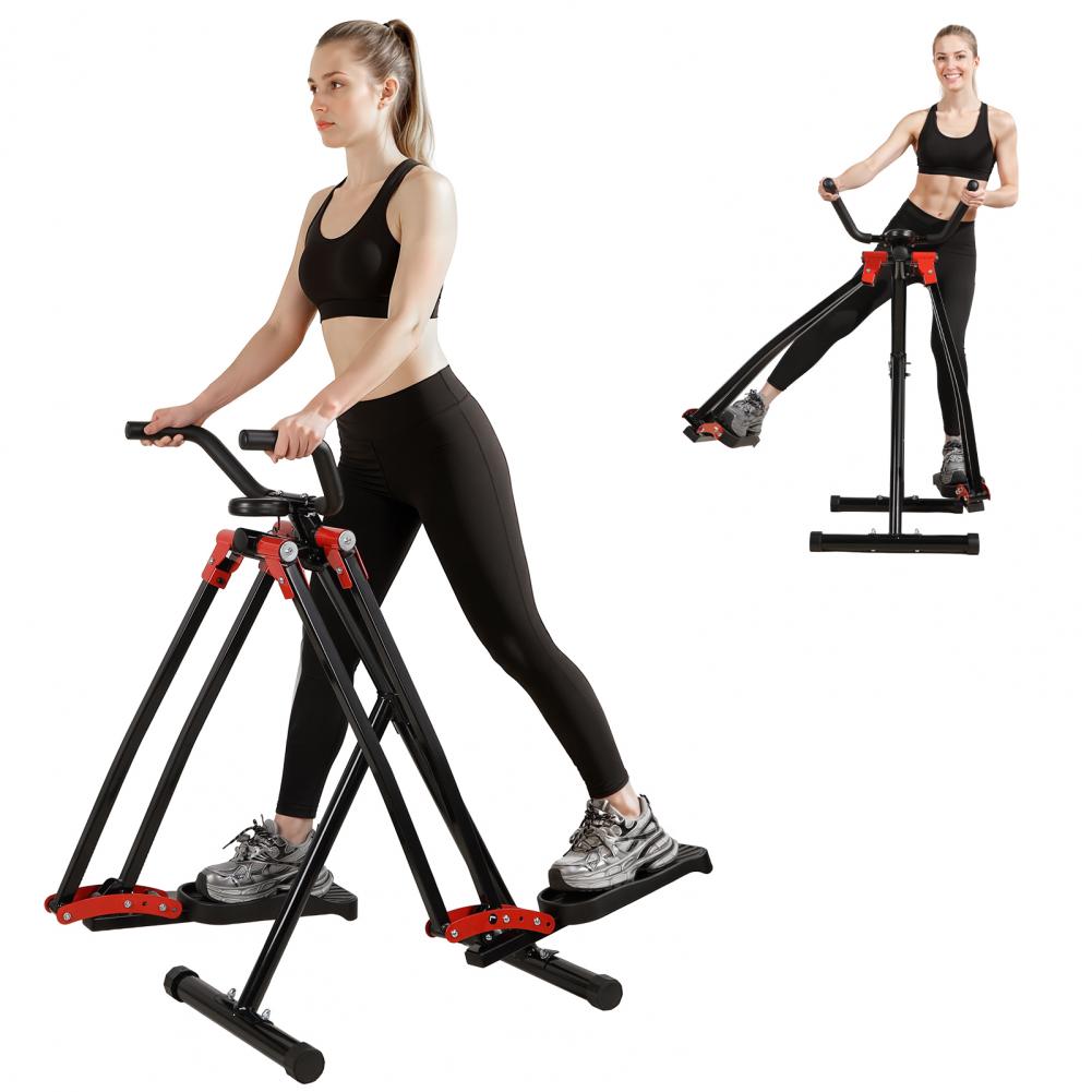 Leg Home Gym Workout - 家庭用エアウォークエクササイズマシン、折りたたみ式エリプティカルクロストレーナー（LCDモニター付き）、腕/脚有酸素運動マシン