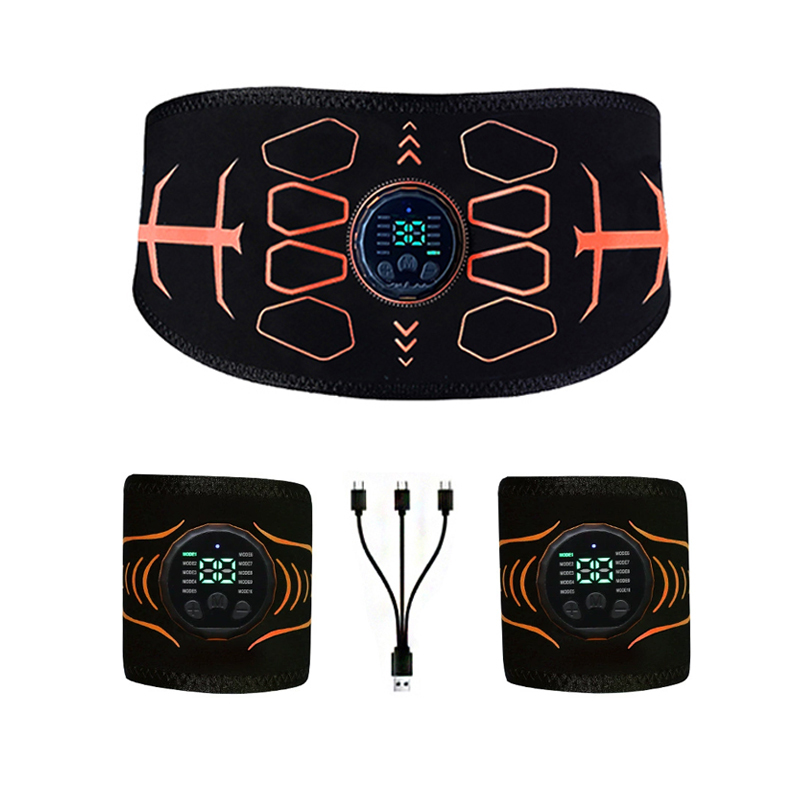 Home Gym Routine - 腹筋トレーニングベルト、スマート筋肉トレーナー、USB充電式、全身・腕用マッサージ、家庭用ジム、フィットネス、ワークアウト用具