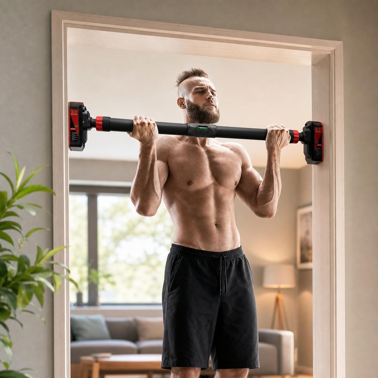 ドア枠に取り付け可能な懸垂バー。安全ロック付きで、自宅での上 - Home Gym Yoga のレビューと価格