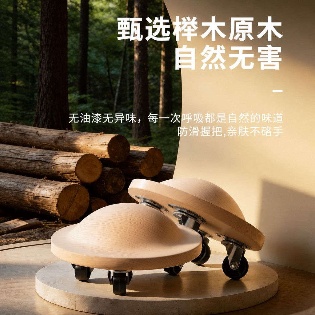 木製コアスライダー、ユニバーサルホイール付き、バイオニック・ - Home Gym Yoga のレビューと価格