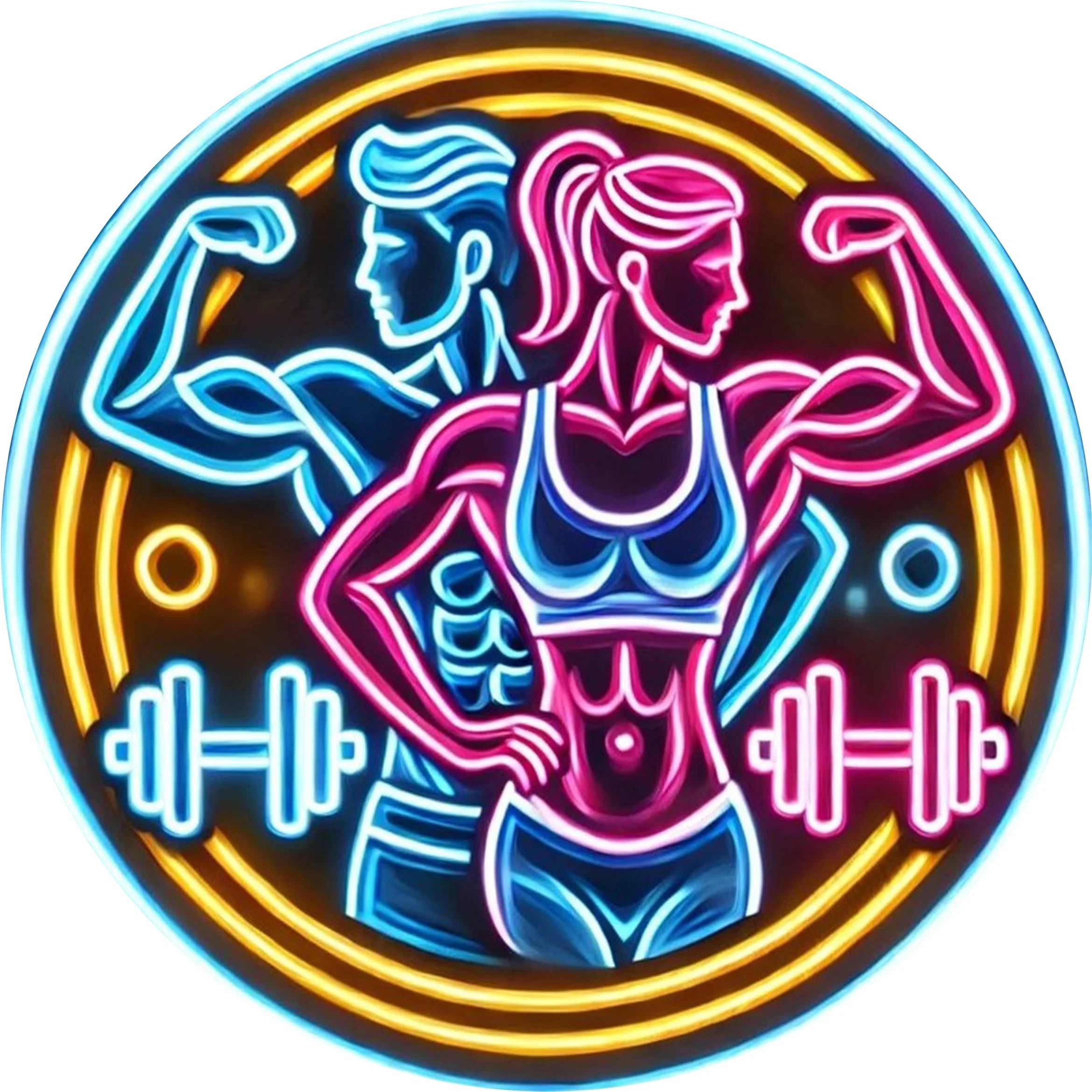 2D メタルサインフィットネスジムネオンサイン男性女性ボディ - Home Gym Neon Sign のレビューと価格