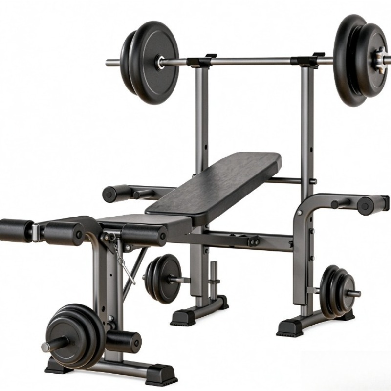 新多機能一体型折りたたみ式ウェイトベンチ、スクワットラック、 - All In One Gym Home Equipment のレビューと価格