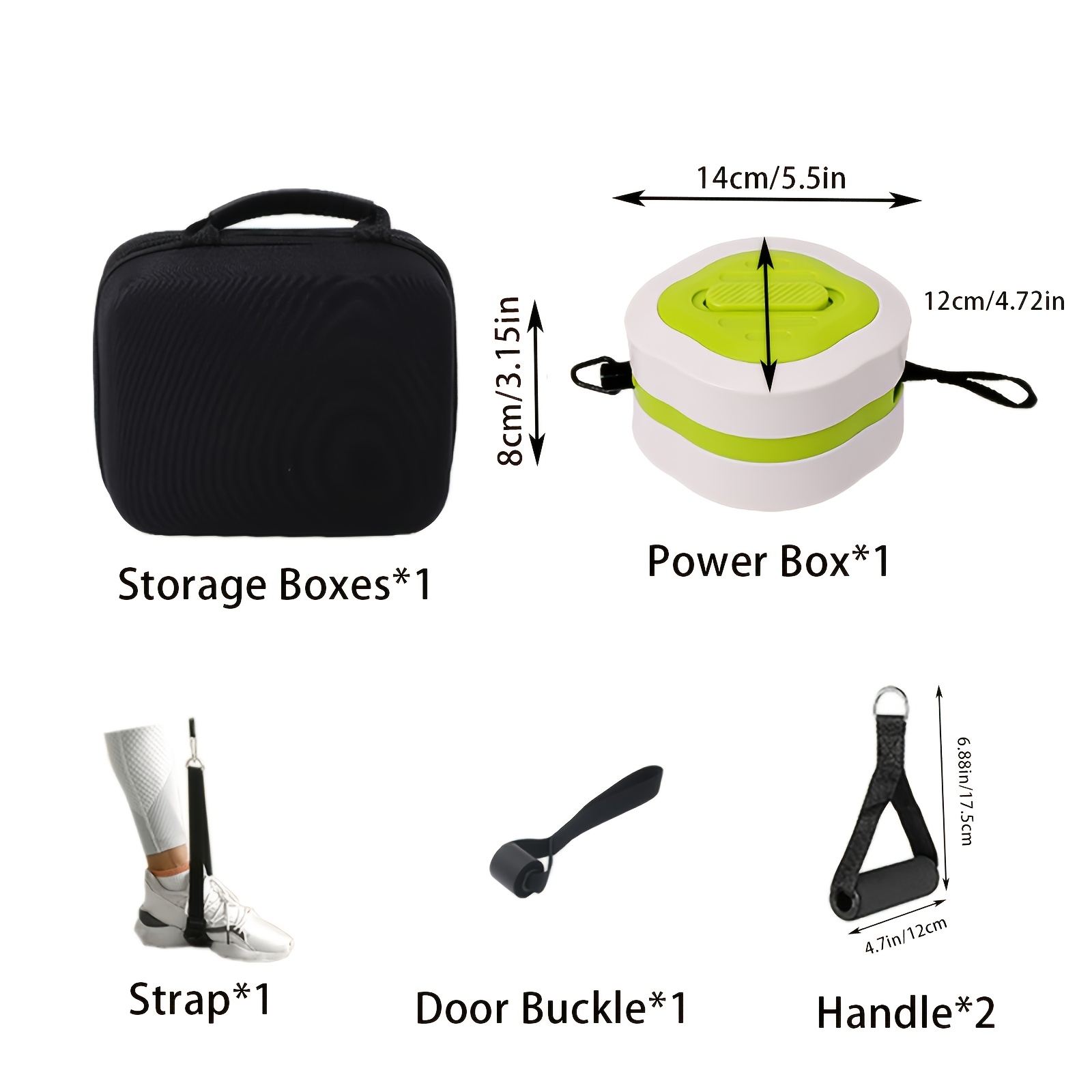 ポータブル格納式ケーブルトレーナーホームジムキット、ハンドル - Home Gym Equipment Set のレビューと価格